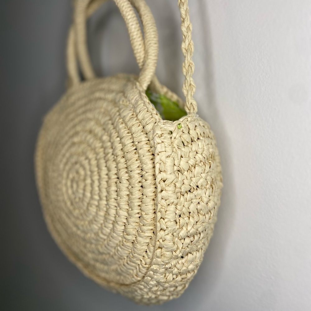 Solid and striped cross body BoHo woven straw style purse